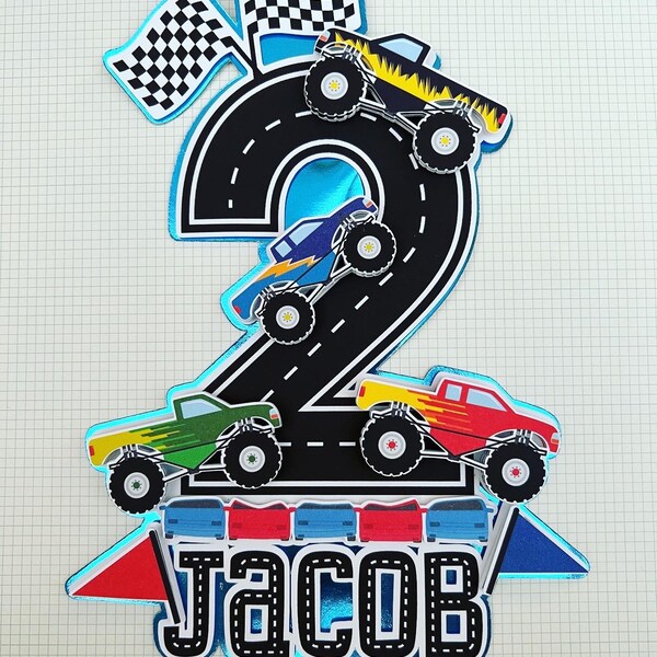 Monster Truck Cake Topper - Etsy