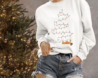 Christmas Dachshund Sweatshirt, Dachshund Sweater, Christmas Gift, Dachshund Gift, Gift for Dachshund Parent, Dog Mom, Dog Dad, Weenie Dog