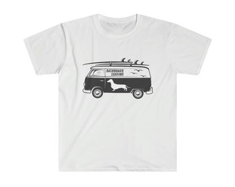 Dachshund Surfing Shirt, Dog Beach Shirt, Dachshund Summer Shirt, Surfing Shirt, Van Shirt, Van Life Shirt, Surf Life Shirt, Beach Dogs