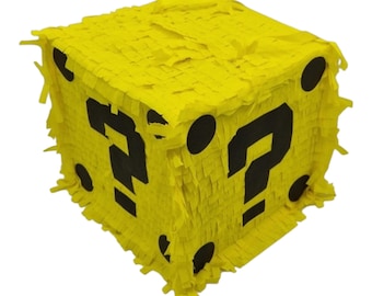 Mystery Block Piñata - Mario Bros - Question Block Cube