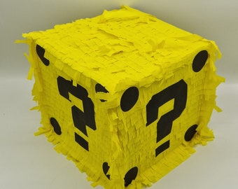 Mystery Block Piñata - Mario Bros - Question Block Cube