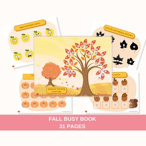 Fall Busy Book |Fall Activity Binder | Preschool Kindergarten Learning | Print and Play PDF