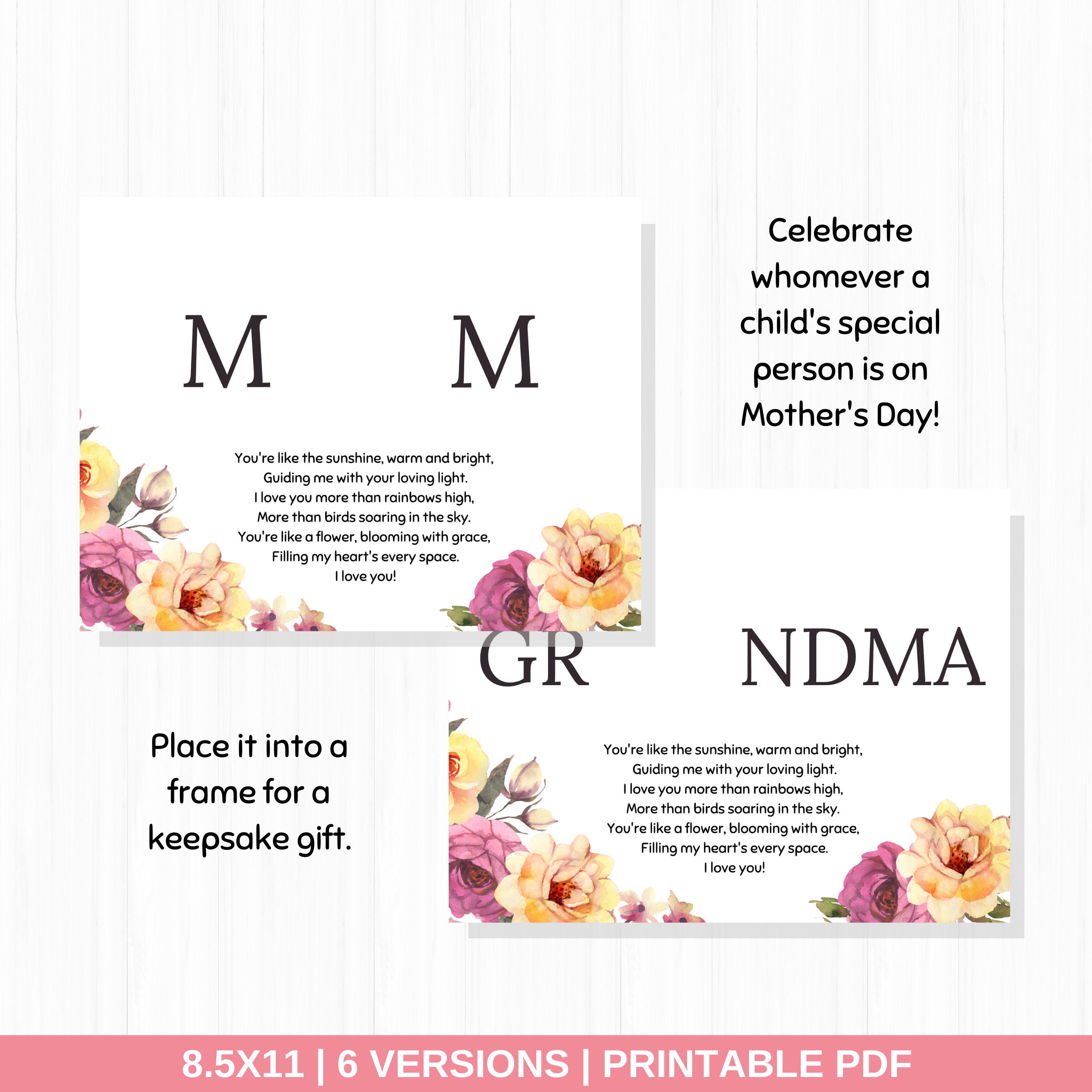 Mother's Day Handprint Art, Mommy Handprint Art, Gift for Mom From ...