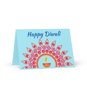 Karta z pozdrowieniami z okazji Diwali z Rangoli i Ganeshą