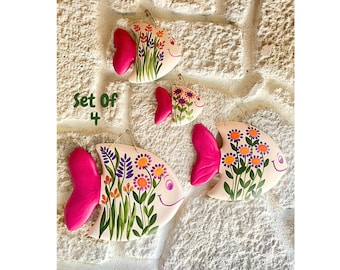Handmade Ceramic Fish Wall Art: Coastal Farmhouse Decor