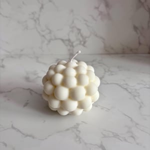 Bubble Ball Candle – Minimalist Soy Wax Candle | Aesthetic Decor | Scented Optional | Handmade Home Decor Gift