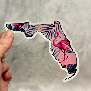 Aufkleber - Florida State Aufkleber wasserdicht, Florida Flamingo Aufkleber