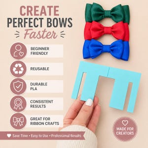 Máquina para hacer lazos con cintas / Crea lazos en minutos / Herramienta para manualidades