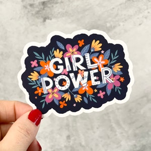 Sticker - Girl Power, Girl Pwr, citation motivante | Autocollants imperméables en vinyle | Sticker bouteille d'eau