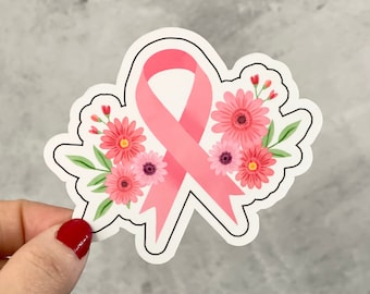Pink Ribbon Aufkleber: Brustkrebs Bewusstsein, wasserdichtes Vinyl