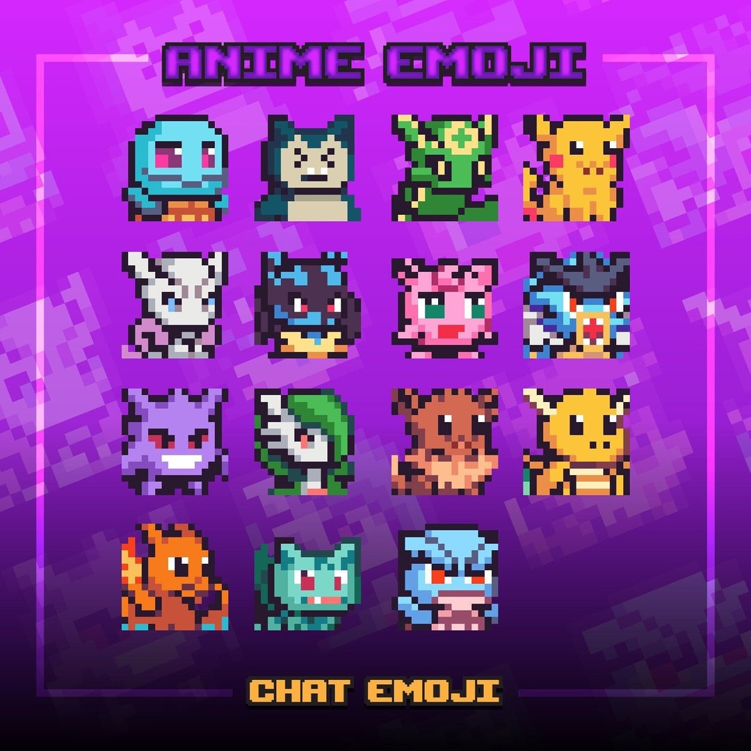 Pixelmon Pixel Art Digital Emoji Twitch, Discord and Streamer Emotes