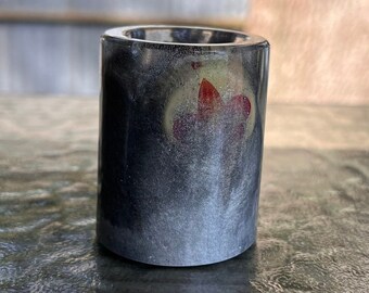 Ragin Cajun Bottle Cap Resin Shot Glass - ragin cajun beer bottle cap, silver, glitter