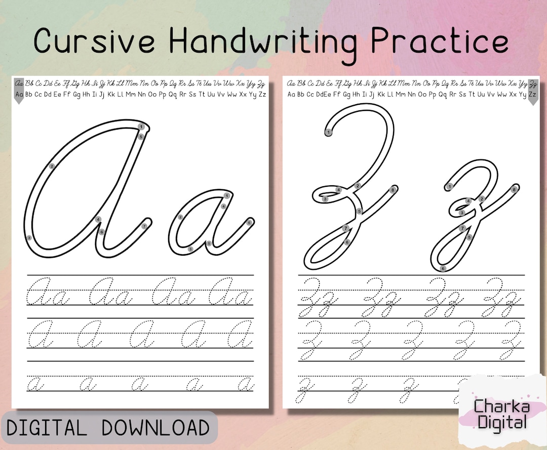 Cursive Handwritting Practice, Cursive Alphabet Letters