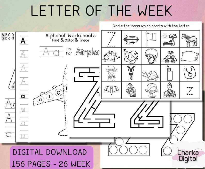 Letter of the Week Bundle, Preschool Curriculum, Alphabet Workbook ...