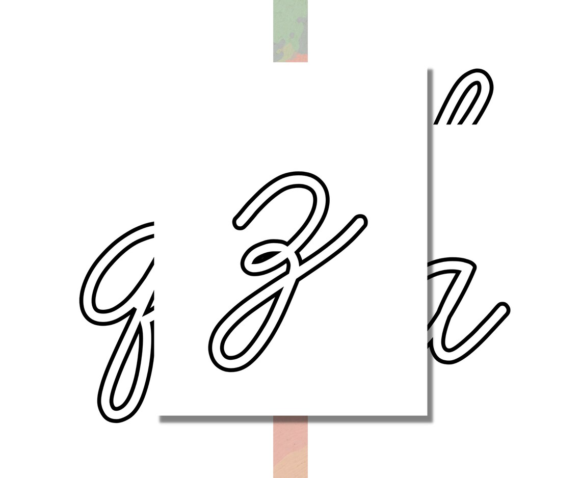 Printable Cursive Alphabet Lowercase Letters, Digital Alphabet Letters ...