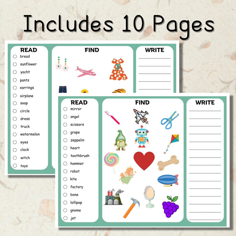 Printable Handwriting Practice, Read and Find and Write Worksheets ...