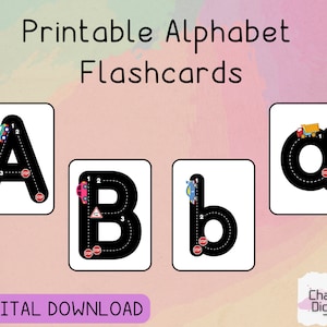Flashcards de alfabeto imprimíveis com tema de trânsito, cartões de prática de caligrafia, reconhecimento de letras, aprender a escrever, ferramentas educacionais