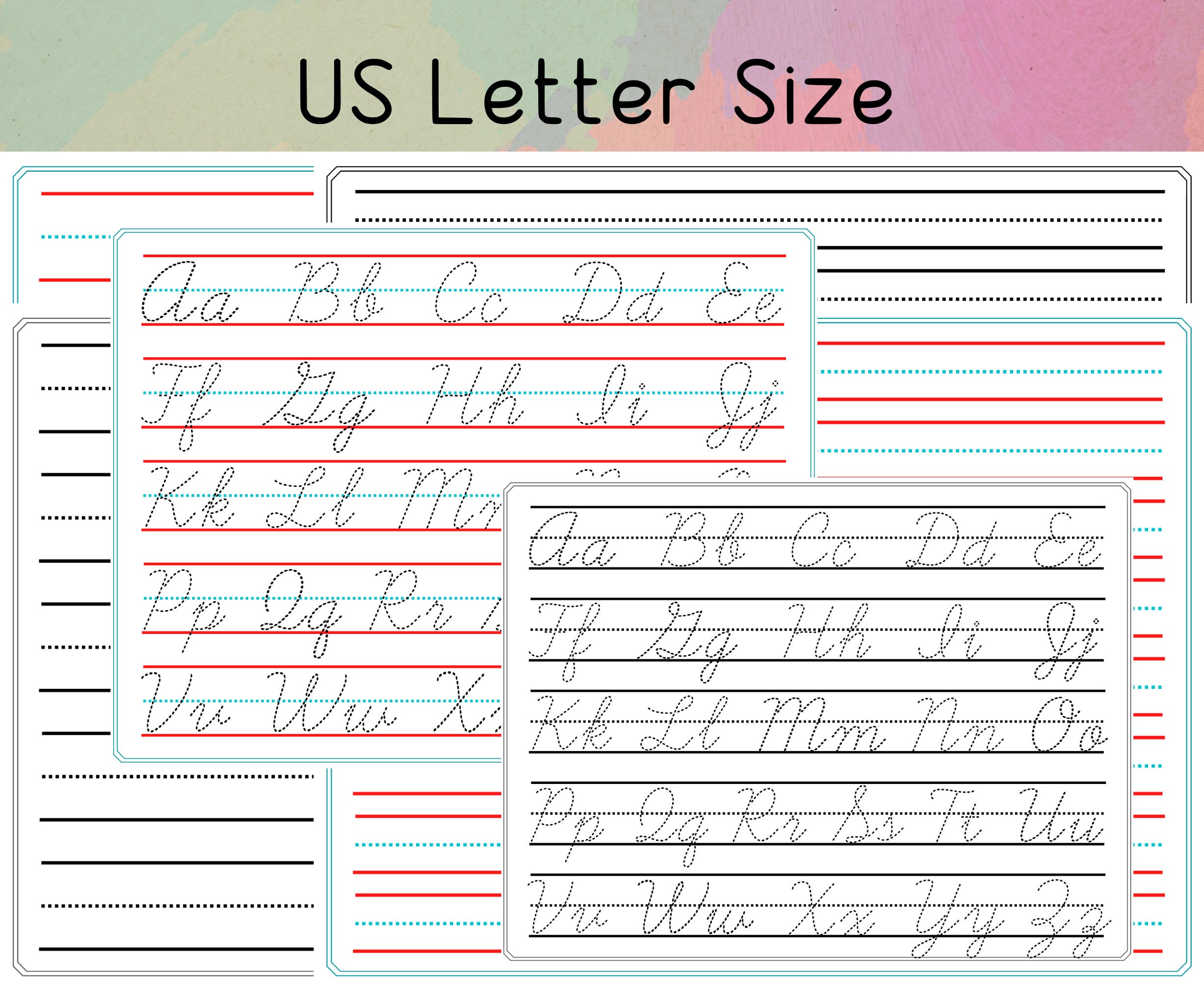 Cursive Alphabet Tracing Page, Handwriting Practice, Learn Cursive ...