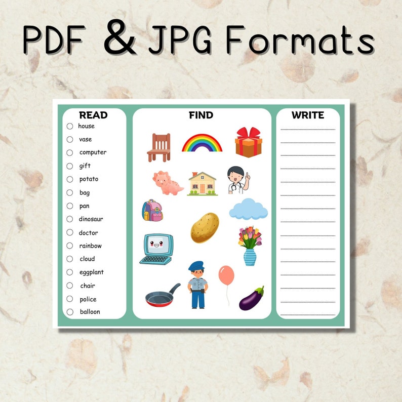 Printable Handwriting Practice, Read and Find and Write Worksheets ...