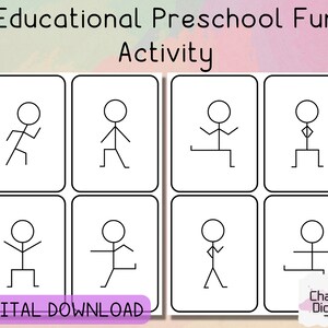 Páginas de atividades pré-escolares Stickman imprimíveis, jogo divertido educacional, atividades para crianças, planilhas para crianças, jogos de festa de aniversário