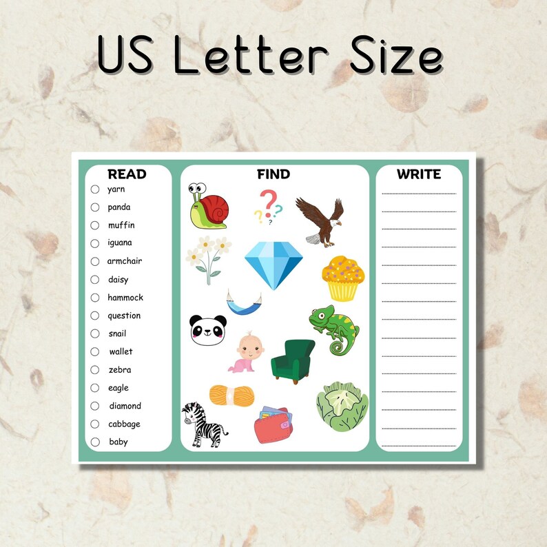 Printable Handwriting Practice, Read and Find and Write Worksheets ...