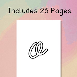Printable Cursive Alphabet Lowercase Letters, Digital Alphabet Letters ...