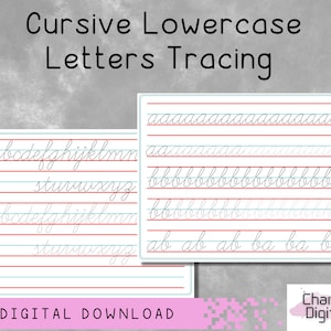 Printable Cursive Alphabet Tracing Practice Sheets, Cursive Handwritting Practice Worksheets, How to Connect Cursive Letters