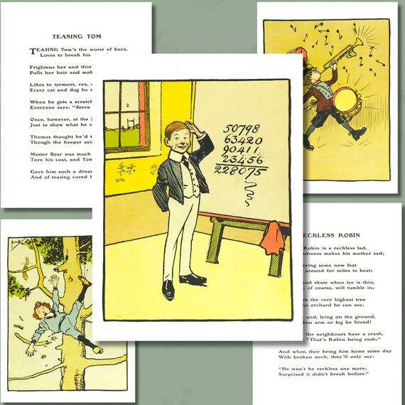 ヴィンテージ「26歳と20歳の男の子と女の子」の子供向けの本、印刷可能