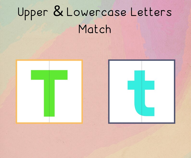 Printable Alphabet Puzzle Flashcards, Letter Matching Cards, Letter ...