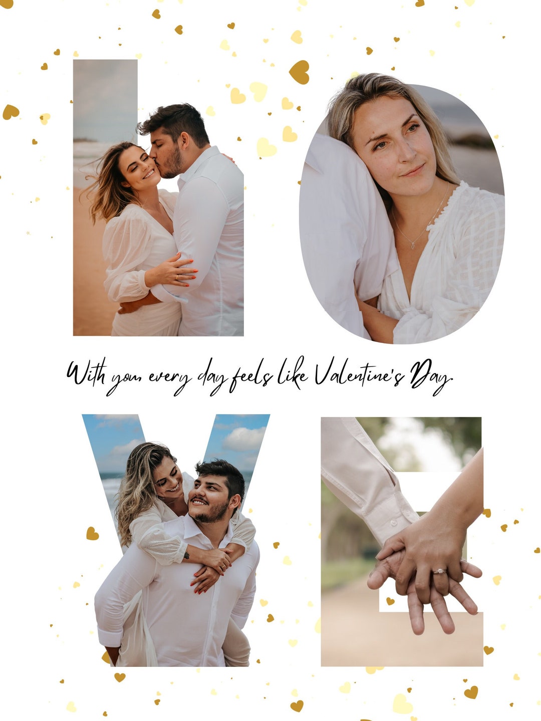Digital Printable PHOTO ART With Your Message / Valentine's Day ...