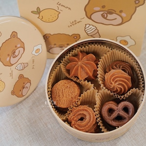 Cute Handmade Soap Cookie Tin Box | Bear or Rabbit Patterns| baby shower | unique gift | kawaii soap | MP soap | dessert soap | fake dessert