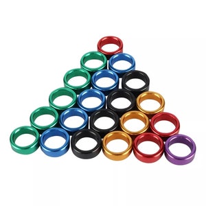 10 Aluminum Bird Rings Custom Engraved