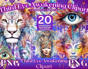 Clipart del terzo occhio, pacchetto PNG spirituale, clipart del terzo occhio, sublimazione png del risveglio spirituale, pacchetto PNG del terzo occhio, clipart spirituale