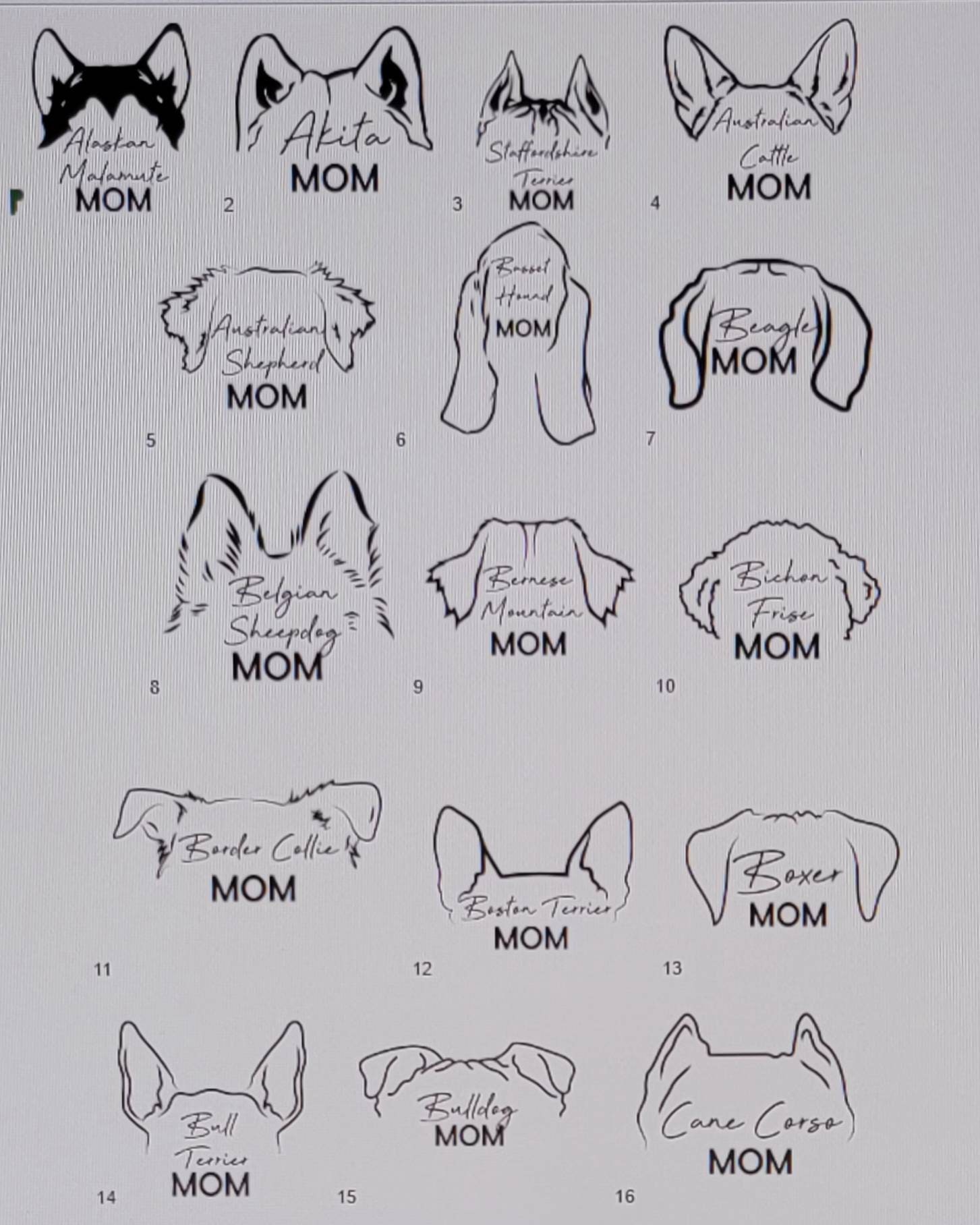 Dog Ear Vinyl Decal Dog Vinyl Decal Dog Decal Etsy