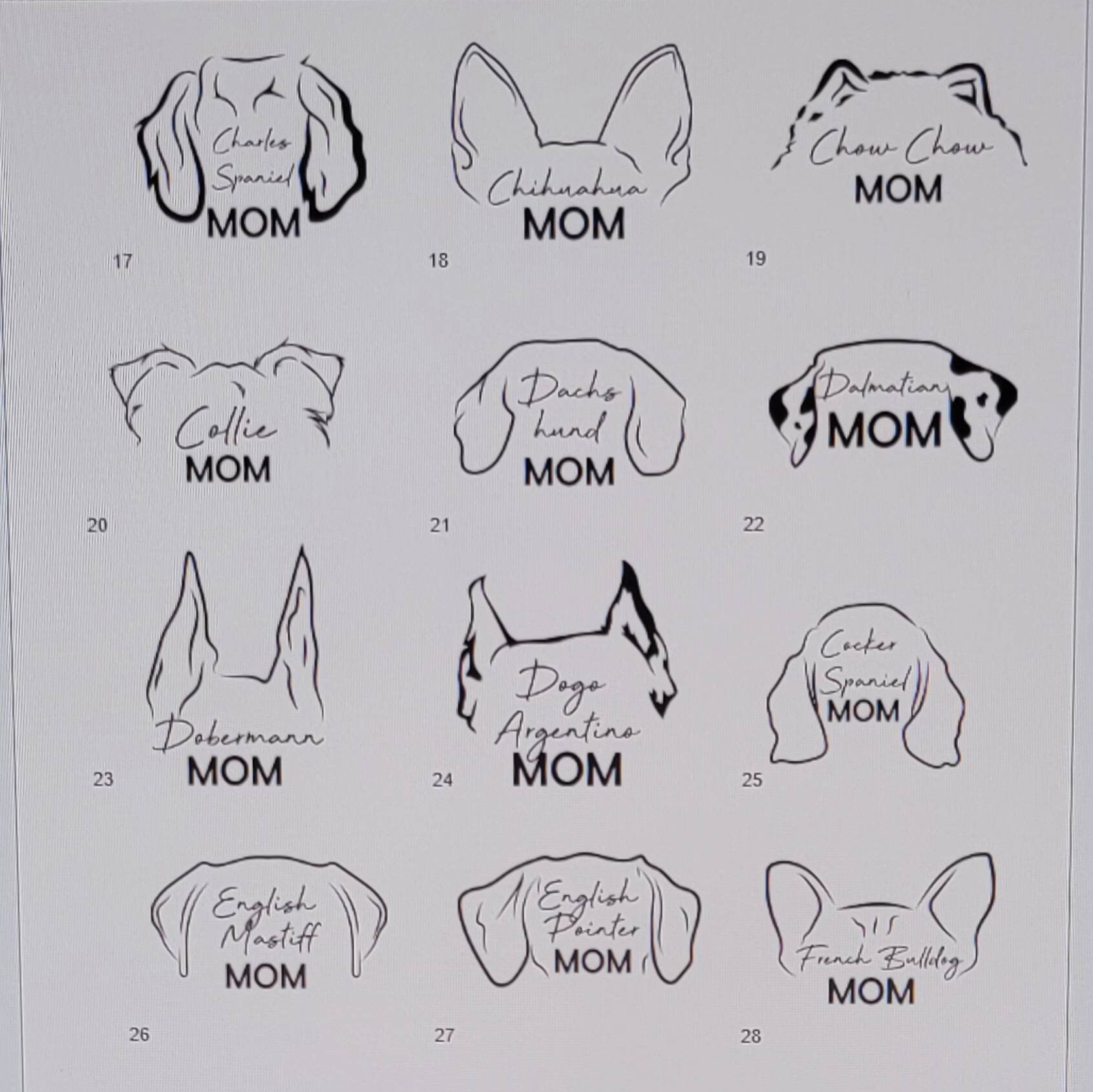 Dog Ear Vinyl Decal Dog Vinyl Decal Dog Decal Etsy