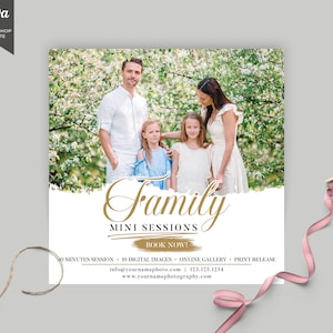 Family Minis Session Template, Photography Marketing, Canva Family Mini Sessions, Mini Sessions, PHOTOSHOP Template # 411