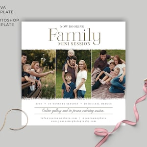 Canva Family Minis Session Template, Photography Marketing, Family Mini Sessions, Mini Sessions, PHOTOSHOP Template # 408