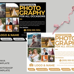 Canva Photography Flyer Template, Photo Studio Flyer, Photography Pamphlet, Studio Flyer, Photography Brochure, Photoshop Template 503