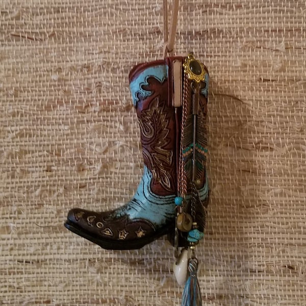 Cowboy Boot Rear View Mirror - Etsy