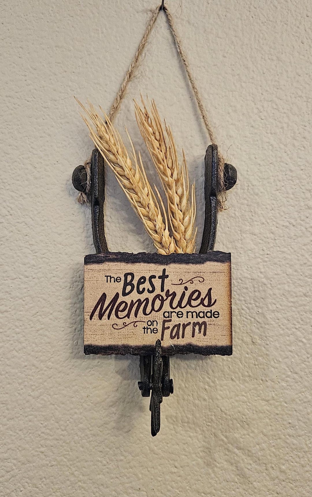Rustic Spur Wheat Arrangement: Farmhouse Western Decor - Etsy