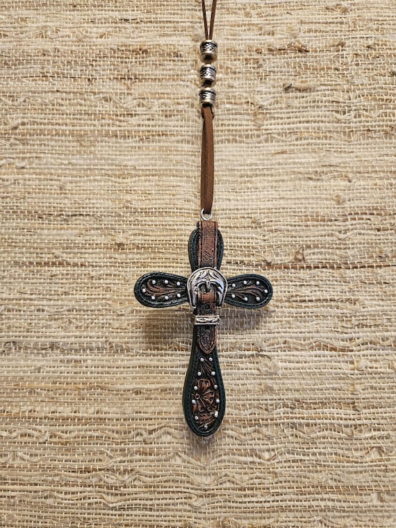 Western Belt & Cross Pendant Men main image 4