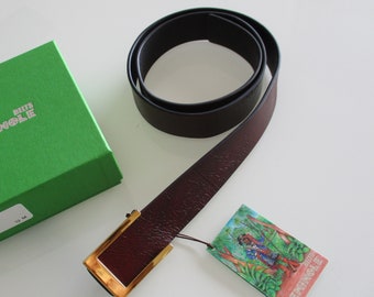 Vintage Pierre Balmain leather belt Pierre Balmain Vintage Brown Leather Skinny Belt - 75 / 30  main image 2