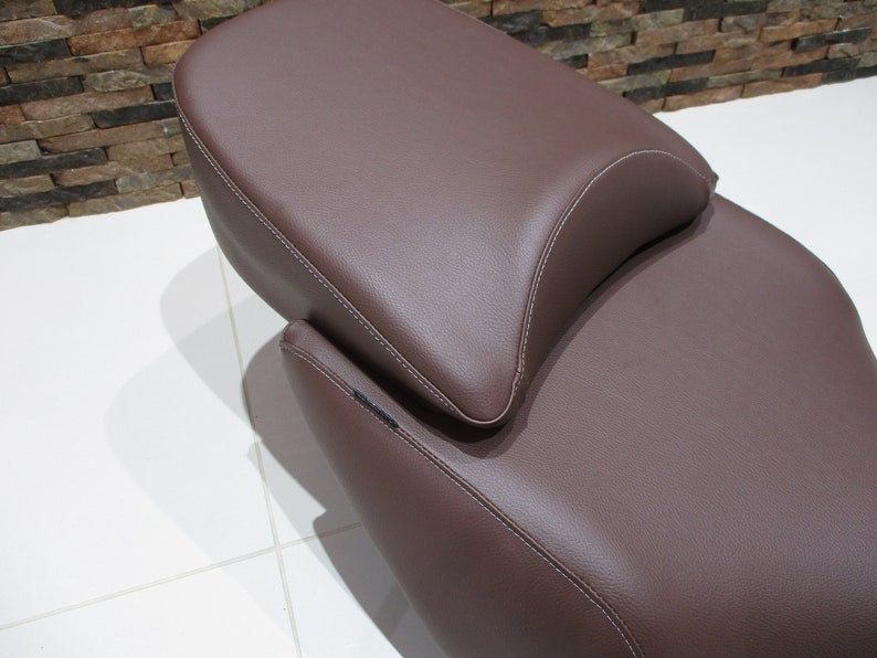 brown cover for scooter saddle and backrest for Aprilia Scarabeo 125 150 200 Rotax brown cover for scooter saddle image 3