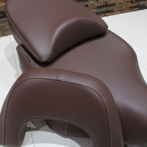 brown cover for scooter saddle and backrest for Aprilia Scarabeo 125 150 200 Rotax brown cover for scooter saddle image 2