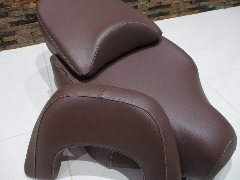 brown cover for scooter saddle and backrest for Aprilia Scarabeo 125 150 200 Rotax brown cover for scooter saddle image 2