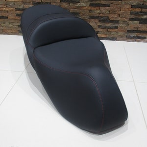 Funda de forro negro para asiento de scooter Piaggio Beverly Cruiser 2001 a 2012, funda de forro negro antideslizante para asiento.
