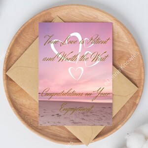 Verlobungskarte | Hochzeit Verlobungskarte |Digitaler Download | Herunterladbar | Sofortiger Download & Druck | Druckbare Karte