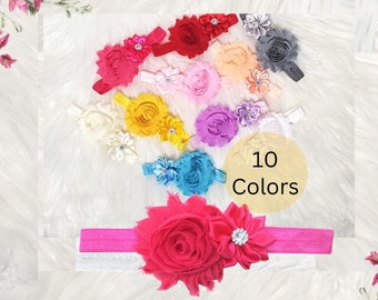 Baby Girl Flower Headband , Newborn Flower Elastic Headband, Photography photoshoot