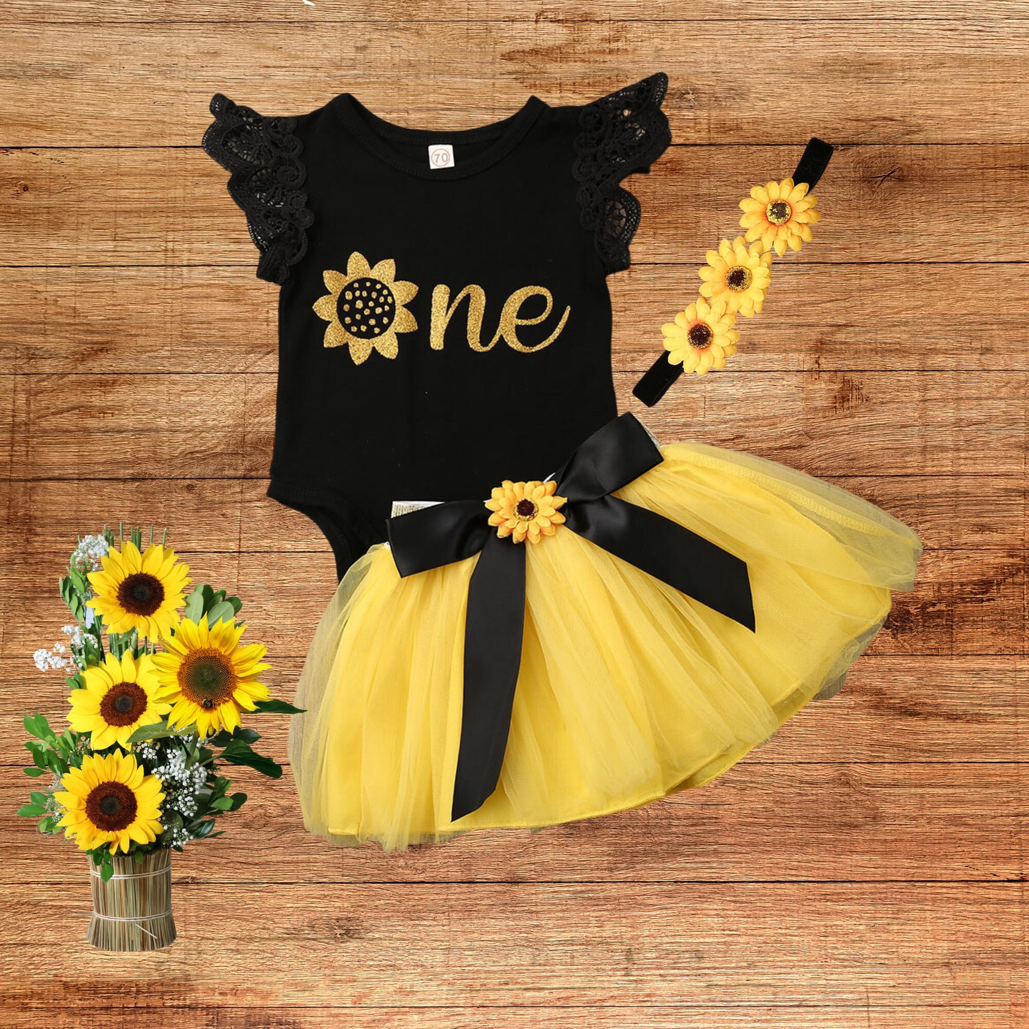 Baby girl hotsell sunflower onesie
