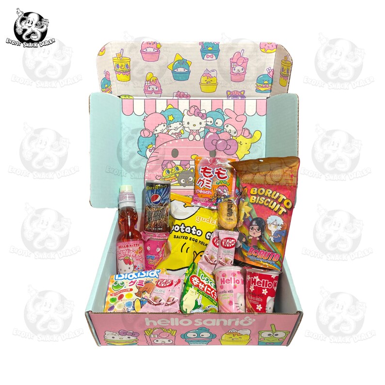 Sanrio Themed Asian Snack Box Asian Snack Box Japanese Etsy